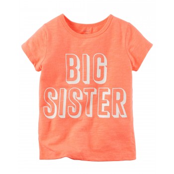 Dívčí tričko Carters Neon Big sister