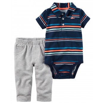 Klučičí set Carters Blue with Stripes