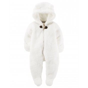 Overal Carters Hooded Sherpa White